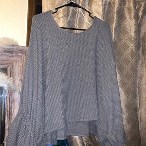 *RESERVED* grey sweater with bell sleeves
